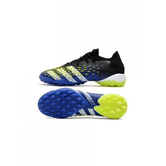 Adidas Predator Freak .1 Low TF Blue Core Black White Solar Yellow Soccer Cleats