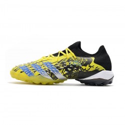 Adidas Predator Freak.1 Low TF Bright Yellow Silver Metallic Core Black Soccer Cleats