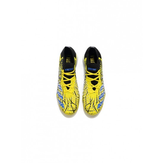 Adidas Predator Freak.1 Low TF Bright Yellow Silver Metallic Core Black Soccer Cleats