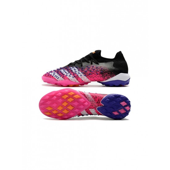 Adidas Predator Freak.1 Low TF Core Black White Shock Pink Soccer Cleats