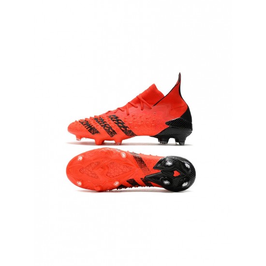 Adidas Predator Freak.1 Meteorite FG Red Black Solar Red Soccer Cleats