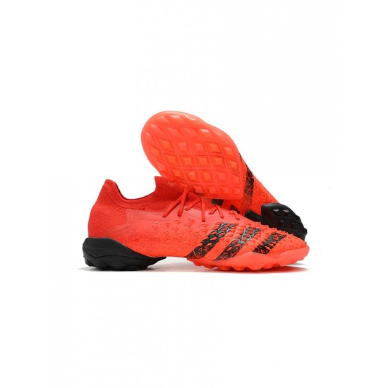 Adidas Predator Freak.1 Meteorite Low TF Red Black Solar Red Soccer Cleats