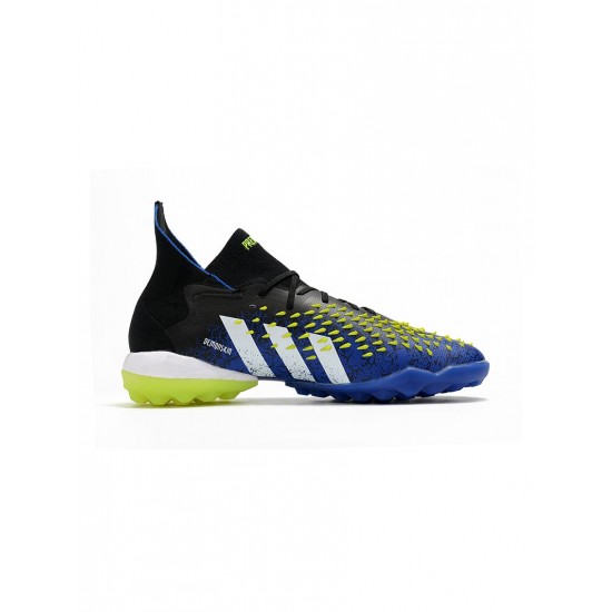 Adidas Predator Freak .1 TF Blue Core Black White Solar Yellow Soccer Cleats