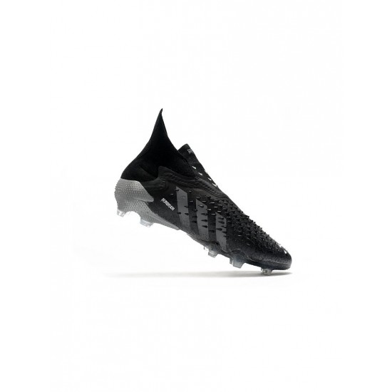 Adidas Predator Freak FG Core Black Grey Four White Boots Soccer Cleats