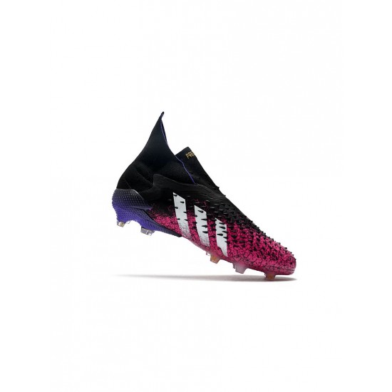 Adidas Predator Freak FG Core Black White Shock Pink Boots Soccer Cleats