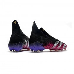 Adidas Predator Freak FG Core Black White Shock Pink Boots Soccer Cleats