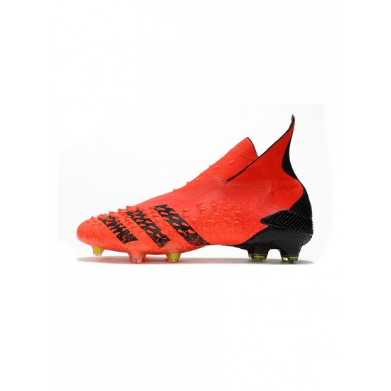 Adidas Predator Freak Meteorite FG Red Black Solar Red Soccer Cleats