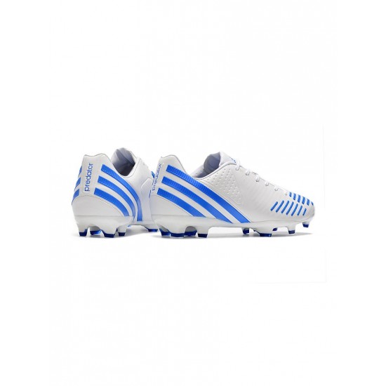 Adidas Predator Lz .1 FG Firm Gound White Blue Soccer Cleats