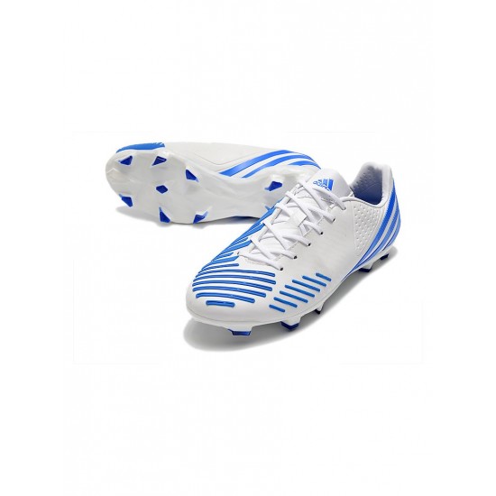 Adidas Predator Lz .1 FG Firm Gound White Blue Soccer Cleats