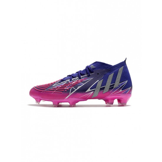 Adidas Predator Edge .1 FG Team College Purple Silver Metallic Shock Pink Soccer Cleats