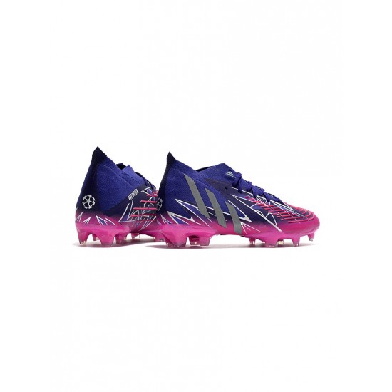 Adidas Predator Edge .1 FG Team College Purple Silver Metallic Shock Pink Soccer Cleats