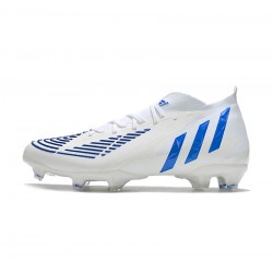 Adidas Predator Edge.1 FG White Hi Res Blue Soccer Cleats