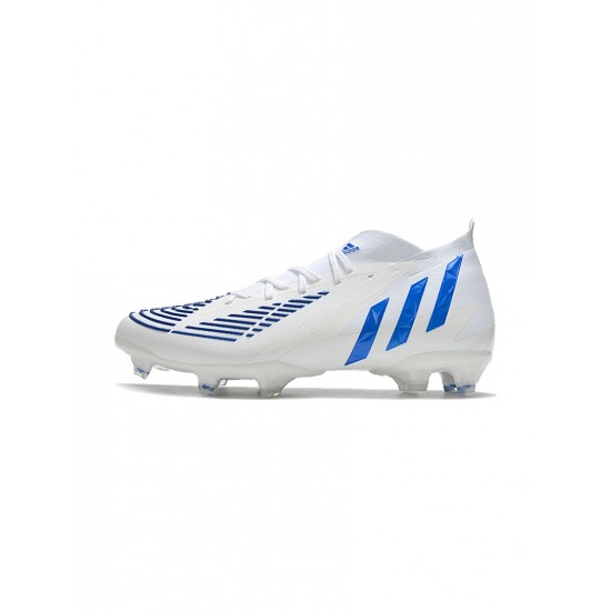 Adidas Predator Edge.1 FG White Hi Res Blue Soccer Cleats