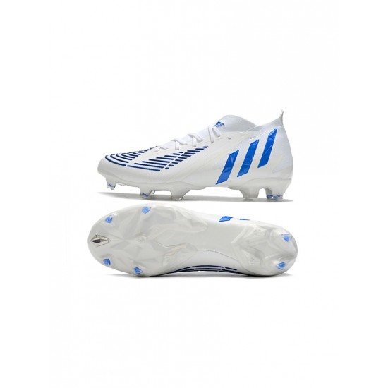 Adidas Predator Edge.1 FG White Hi Res Blue Soccer Cleats