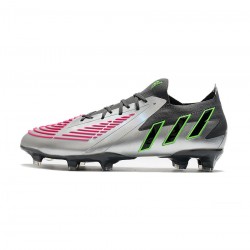 Adidas Predator Edge .1 Low FG Silver Black Multicolor Soccer Cleats