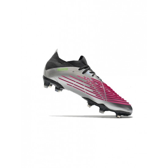 Adidas Predator Edge .1 Low FG Silver Black Multicolor Soccer Cleats