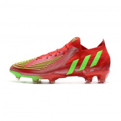 Adidas Predator Edge .1 Low FG Solar Red Team Solar Green Black Soccer Cleats