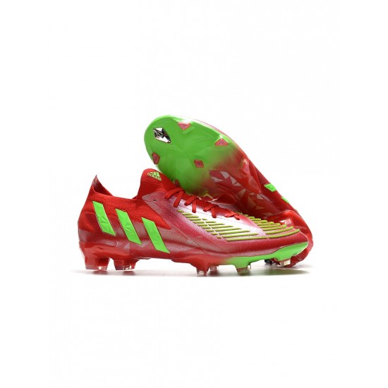 Adidas Predator Edge .1 Low FG Solar Red Team Solar Green Black Soccer Cleats