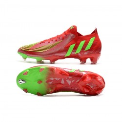 Adidas Predator Edge .1 Low FG Solar Red Team Solar Green Black Soccer Cleats