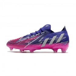 Adidas Predator Edge.1 Low FG Team College Purple Silver Metallic Shock Pink Soccer Cleats