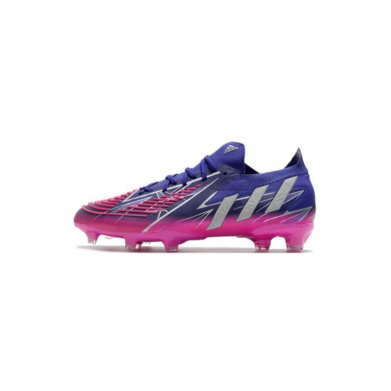 Adidas Predator Edge.1 Low FG Team College Purple Silver Metallic Shock Pink Soccer Cleats