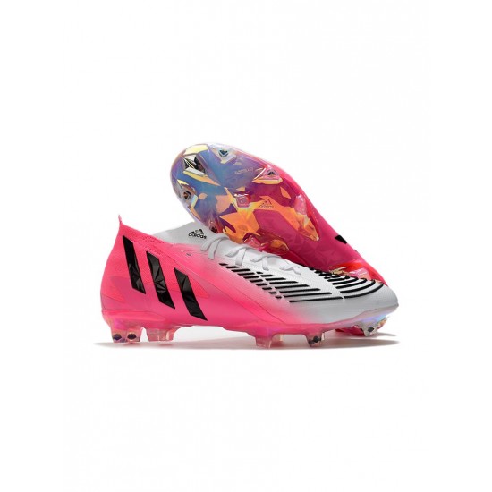 Adidas Predator Edge Lz .1 FG Solar Pink Core Black White Soccer Cleats