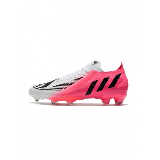 Adidas Predator Edge Lz.1 Low FG Solar Pink Core Black White Soccer Cleats