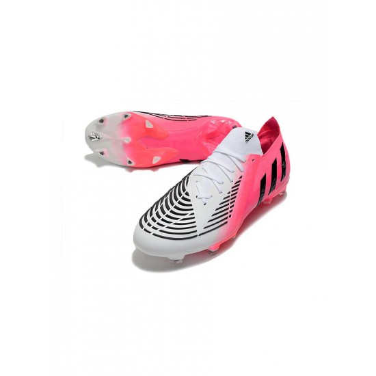 Adidas Predator Edge Lz.1 Low FG Solar Pink Core Black White Soccer Cleats