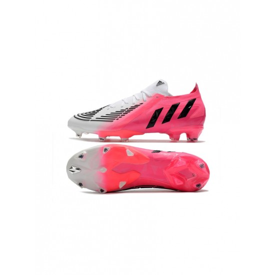 Adidas Predator Edge Lz.1 Low FG Solar Pink Core Black White Soccer Cleats