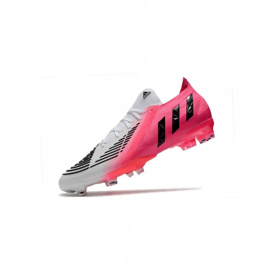 Adidas Predator Edge Lz.1 Low FG Solar Pink Core Black White Soccer Cleats