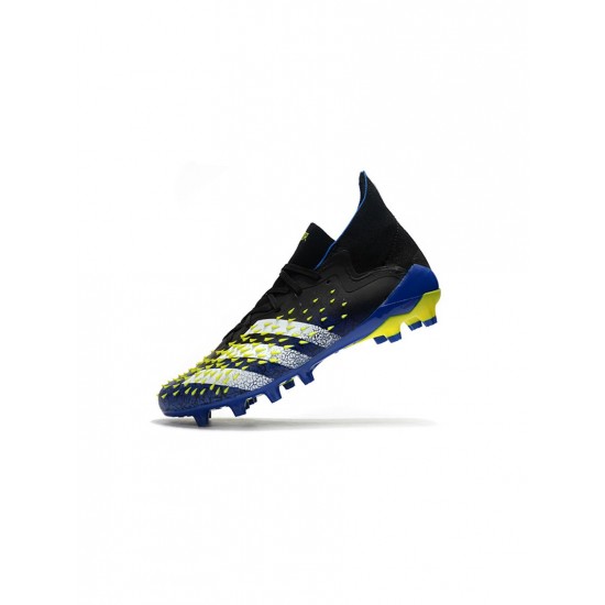 Adidas Predator Freak .1 AG Blue Black White Yellow Soccer Cleats