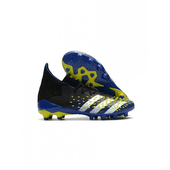 Adidas Predator Freak .1 AG Blue Black White Yellow Soccer Cleats