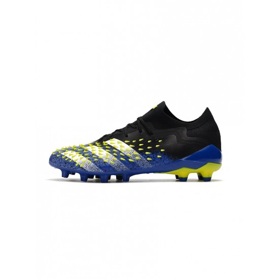 Adidas Predator Freak.1 Low AG Blue Core Black White Yellow Soccer Cleats