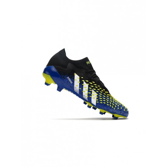 Adidas Predator Freak.1 Low AG Blue Core Black White Yellow Soccer Cleats