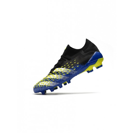 Adidas Predator Freak.1 Low AG Blue Core Black White Yellow Soccer Cleats