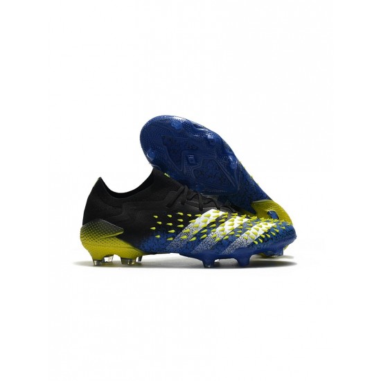 Adidas Predator Freak.1 Low FG Blue Core Black White Yellow  Soccer Cleats