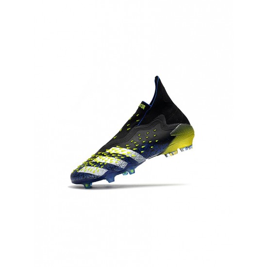 Adidas Predator Freak FG Blue Core Black White Yellow Soccer Cleats