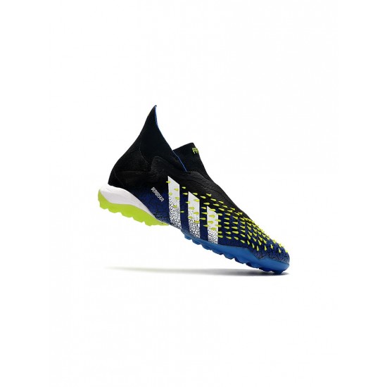 Adidas Predator Freak TF Blue Black White Solar Yellow Soccer Cleats