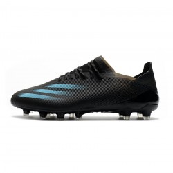 Adidas X Ghosted .1 AG Black Blue Soccer Cleats