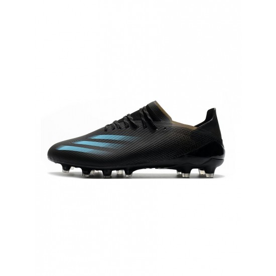 Adidas X Ghosted .1 AG Black Blue Soccer Cleats