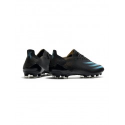 Adidas X Ghosted .1 AG Black Blue Soccer Cleats