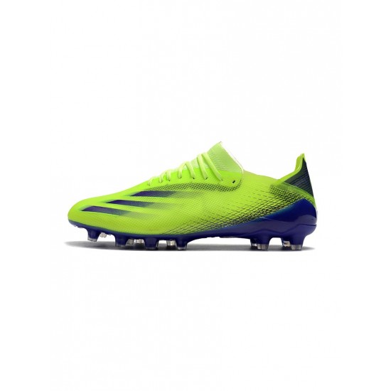 Adidas X Ghosted .1 AG Solar Green Purple Soccer Cleats