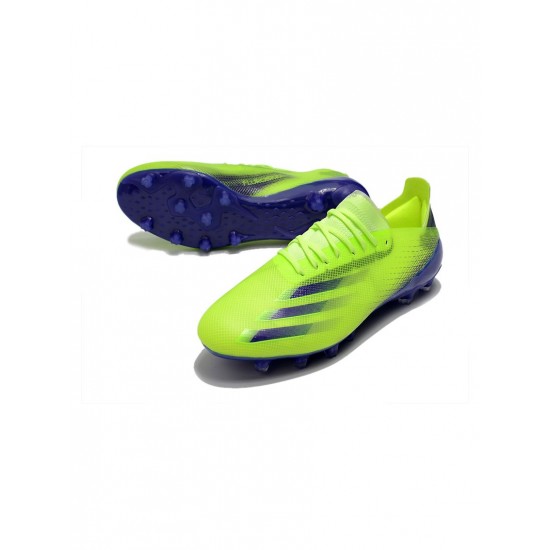 Adidas X Ghosted .1 AG Solar Green Purple Soccer Cleats