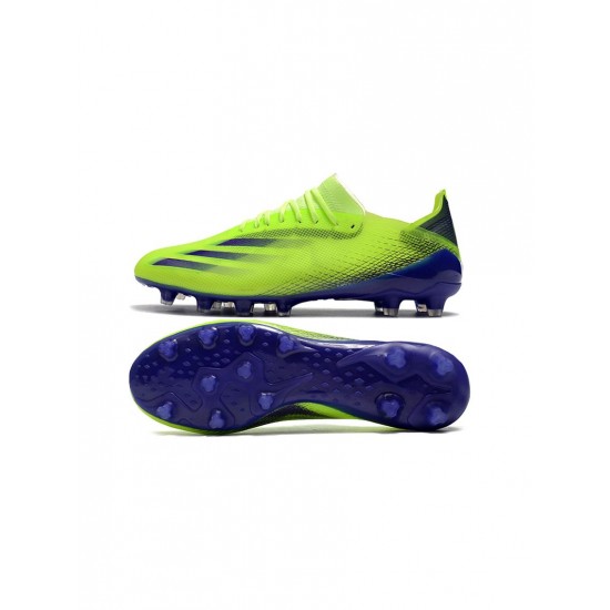 Adidas X Ghosted .1 AG Solar Green Purple Soccer Cleats