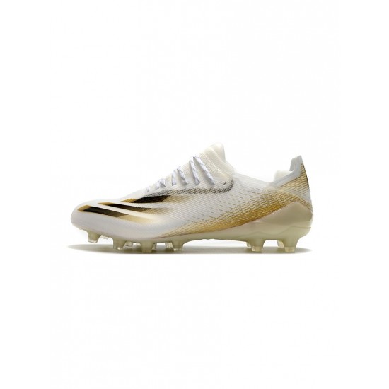 Adidas X Ghosted .1 AG White Core Black Metallic Gold Soccer Cleats