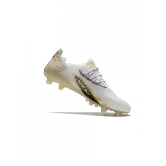 Adidas X Ghosted .1 AG White Core Black Metallic Gold Soccer Cleats