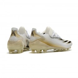 Adidas X Ghosted .1 AG White Core Black Metallic Gold Soccer Cleats