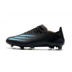 Adidas X Ghosted .1 FG Black Blue  Soccer Cleats