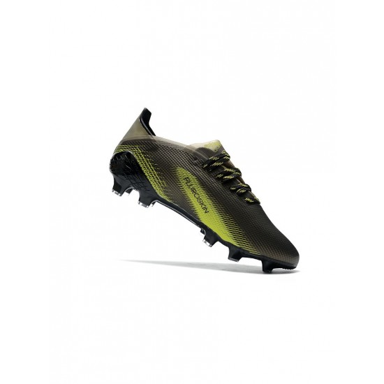 Adidas X Ghosted .1 FG Black Yellow Soccer Cleats