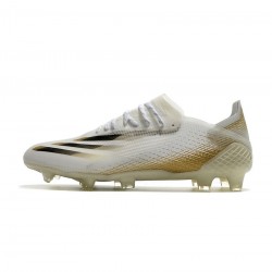 Adidas X Ghosted .1 FG White Metallic Gold Core Black Soccer Cleats